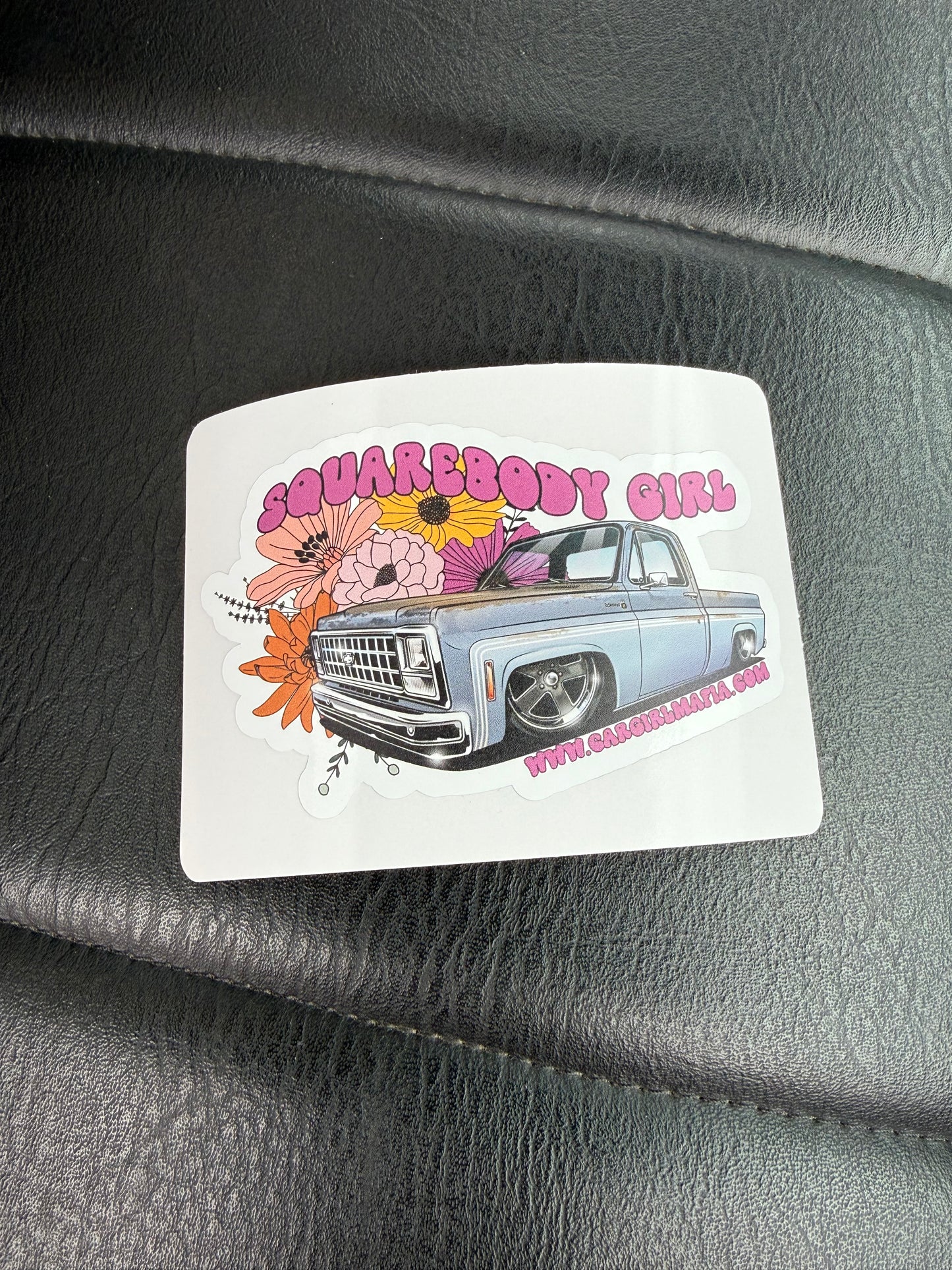 1980 Squarebody Truck Car Girl Mafia 4" Sticker #4