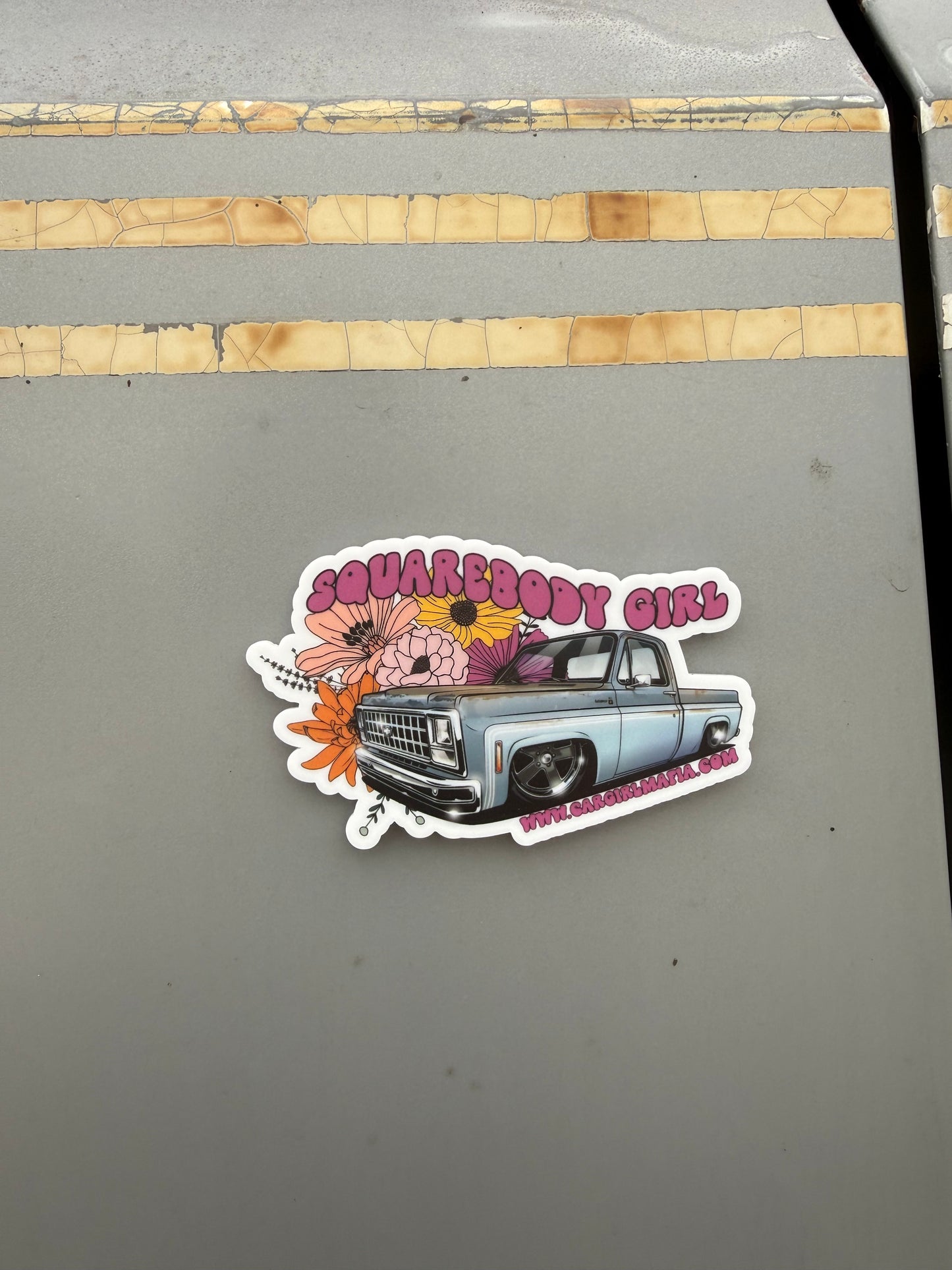 Squarebody Girl Car Girl Mafia 1.5" Emblem #2