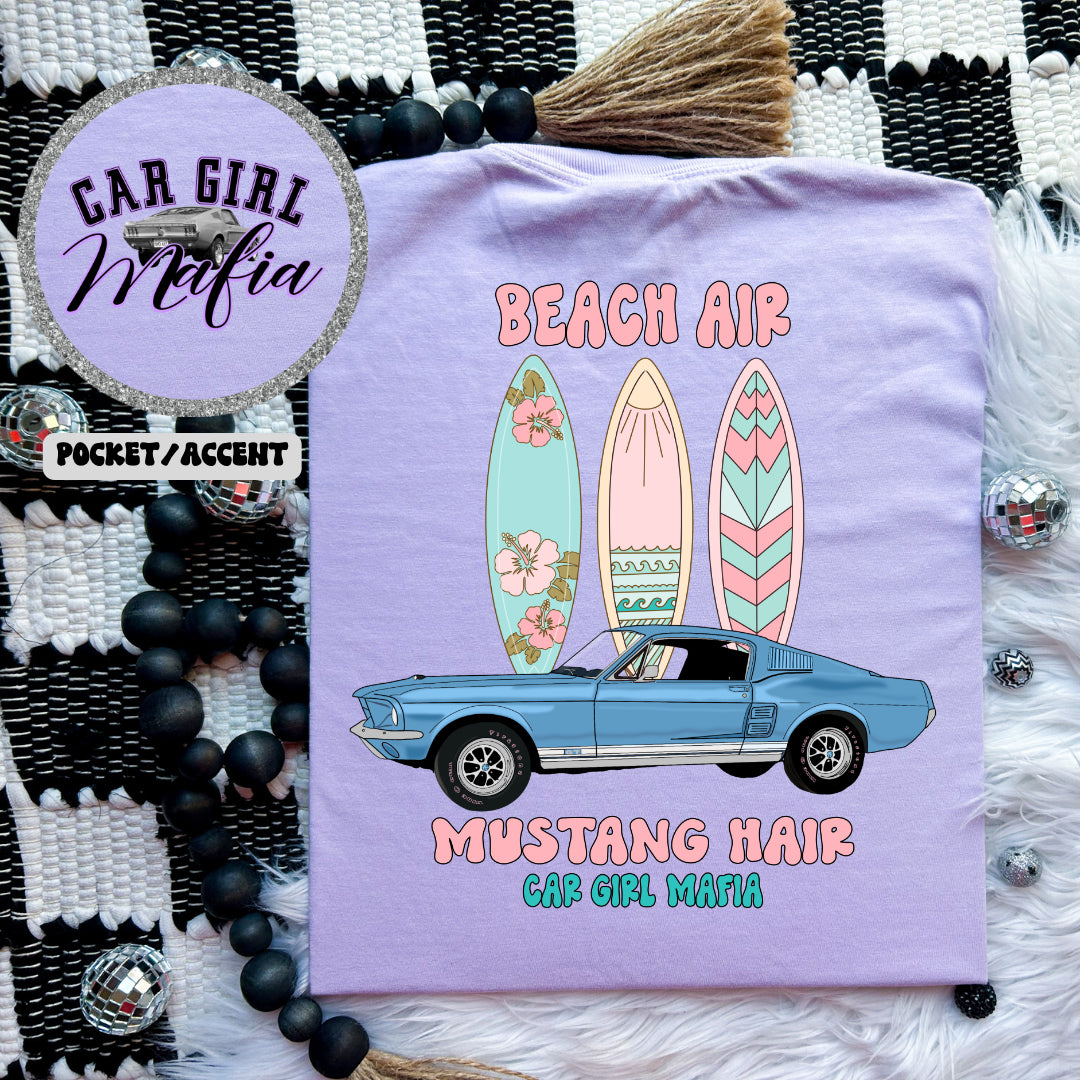 Beach Air Mustang Hair Car Girl Mafia Comfort Colors T-Shirt
