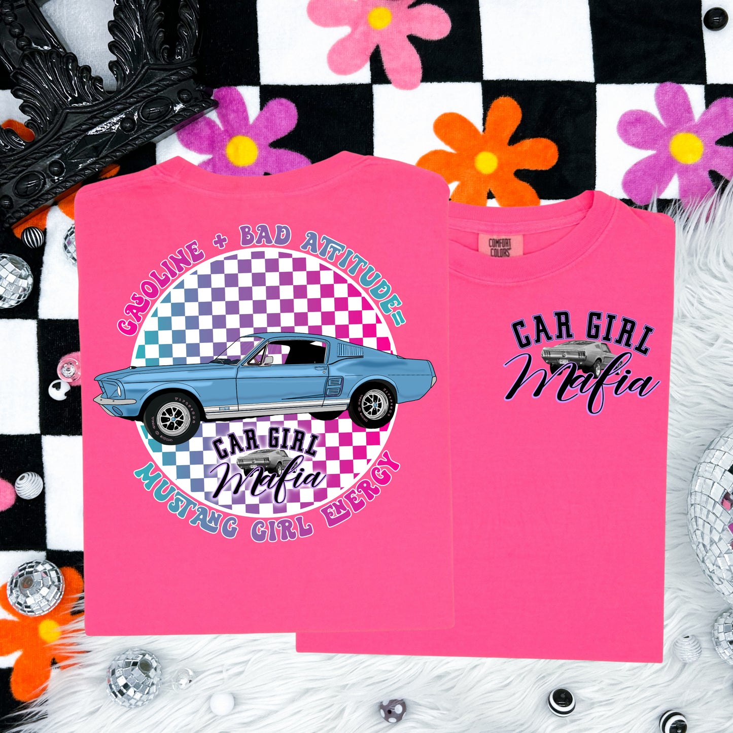 Mustang Girl Energy Car Girl Mafia Comfort Colors T-Shirt
