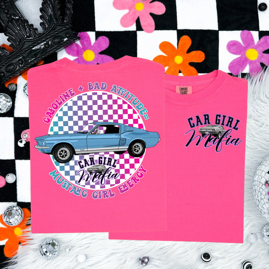 Mustang Girl Energy Car Girl Mafia Comfort Colors T-Shirt