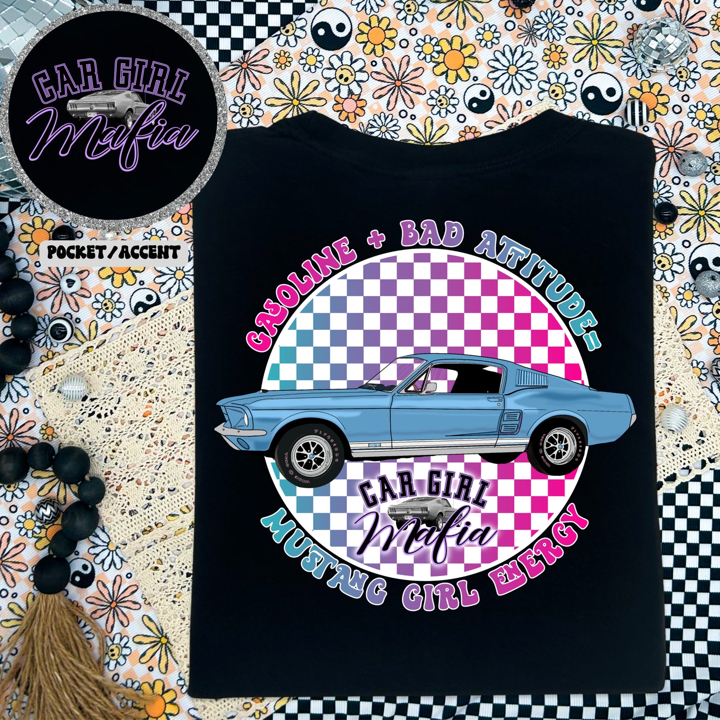 Mustang Girl Energy Car Girl Mafia Comfort Colors T-Shirt