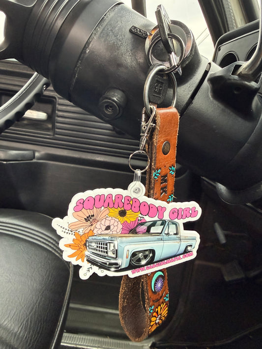 Squarebody Girl Car Girl Mafia 4" Keychain #1