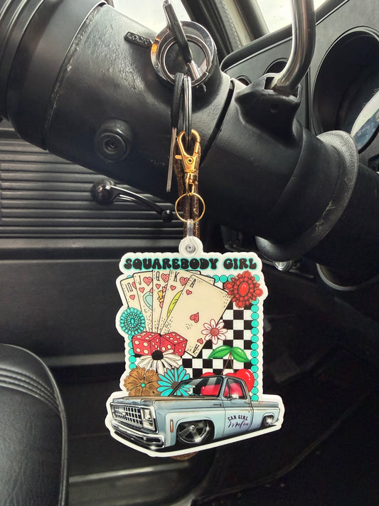 Squarebody Girl Car Girl Mafia 4" Keychain #3