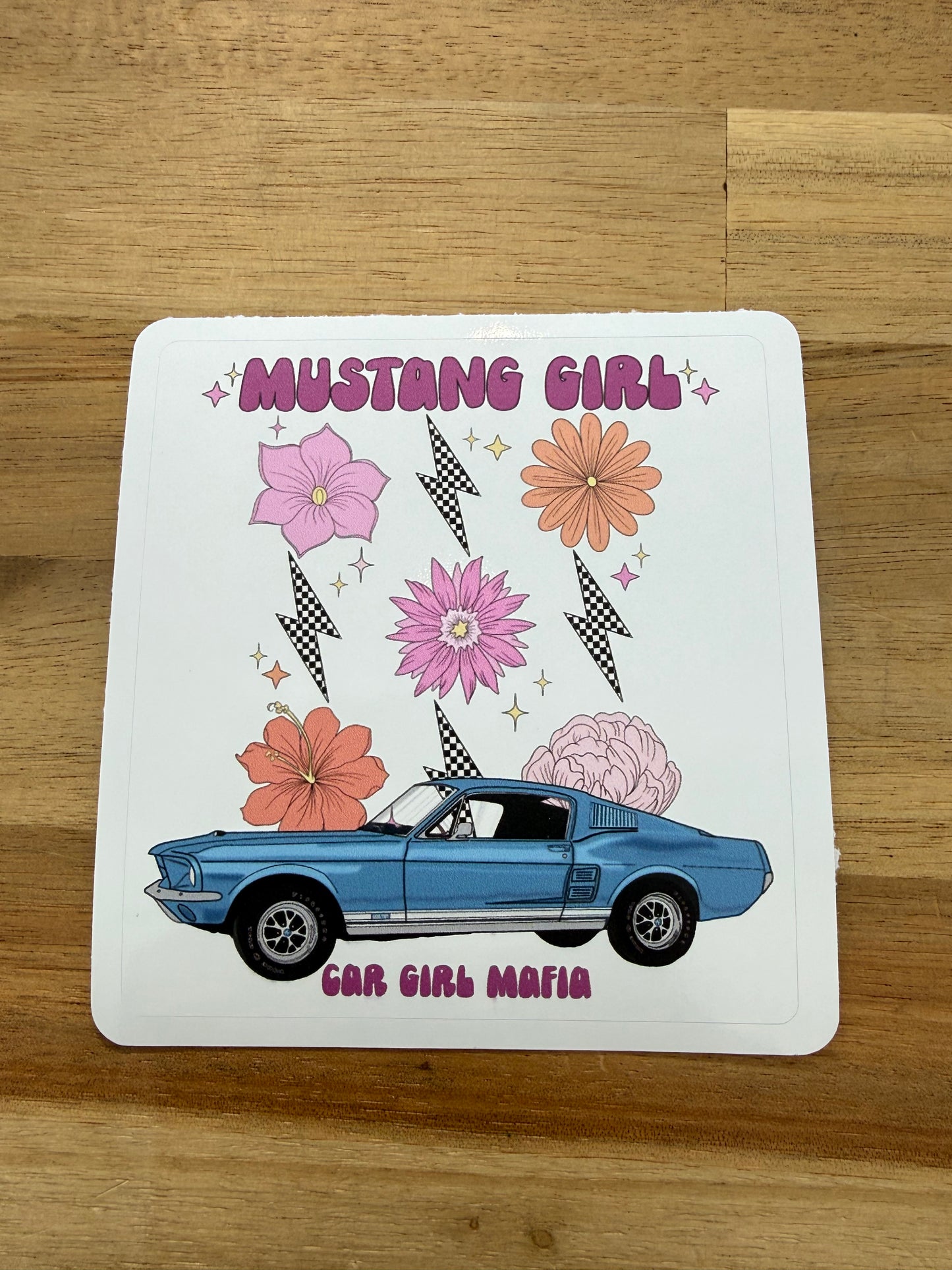 Mustang Girl Mustang Car Girl Mafia 4" Vinyl Sticker