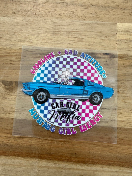 Mustang Girl Energy Car Girl Mafia 4" UV-DTF Sticker