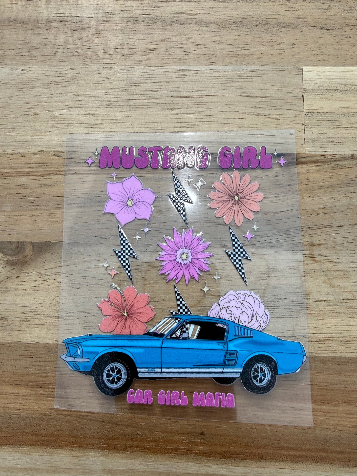 Mustang Girl Car Girl Mafia 4" UV-DTF Sticker