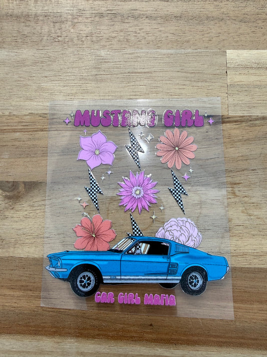 Mustang Girl Car Girl Mafia 4" UV-DTF Sticker