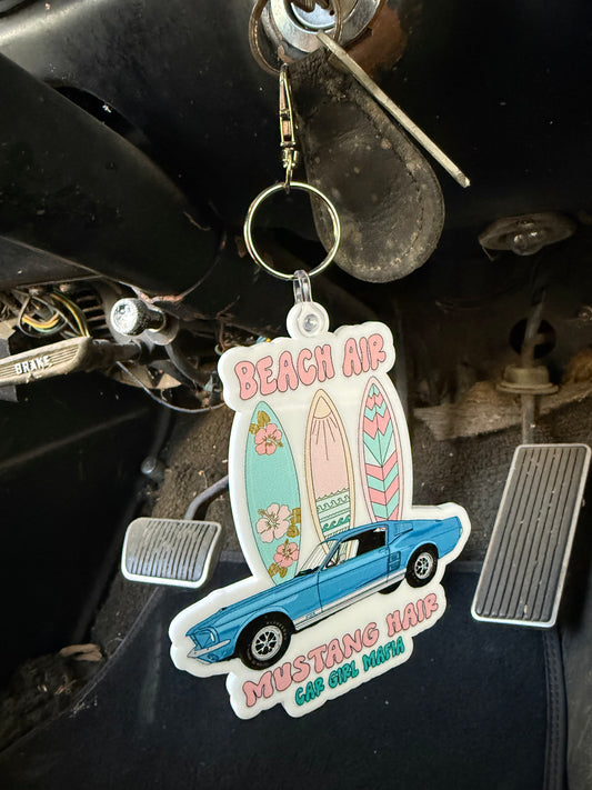 Beach Air Mustang Hair Keychain