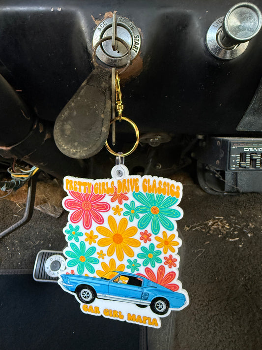 Pretty Girls Drive Classics Keychain